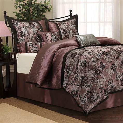 Nanshing Versailles 7 Piece California King Comforter Set In Purple