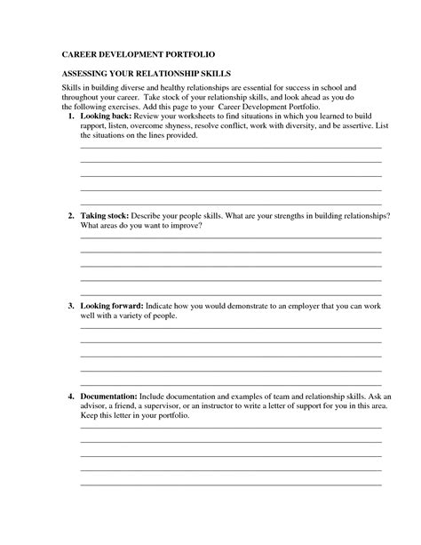 16 Printable Relationship Worksheets