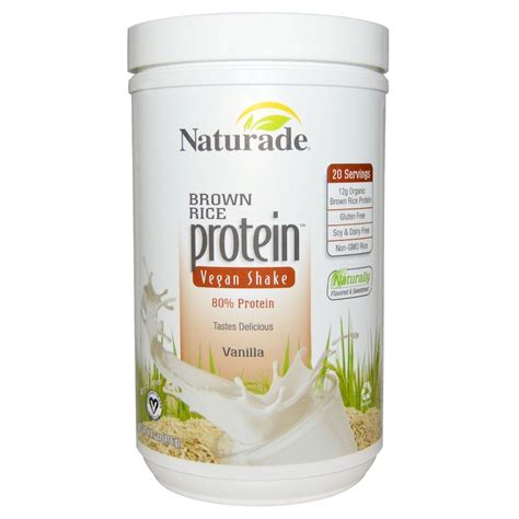 Naturade Brown Rice Protein Vegan Shake Vanilla 147 Oz 416 G Iherb