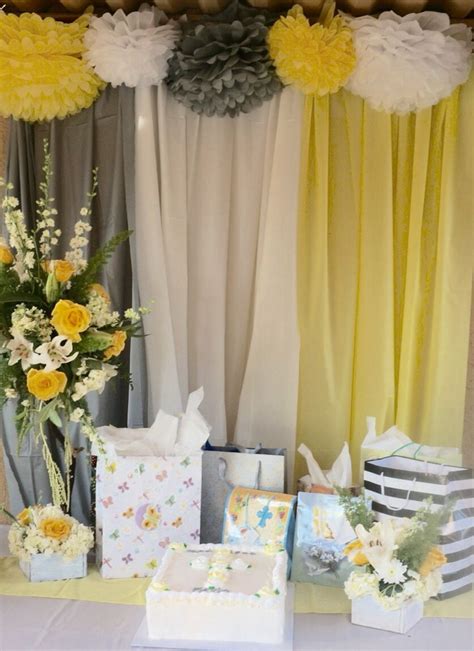 Top selected products and reviews. Yellow, gray and white theme for boy baptism. | Baptism ...