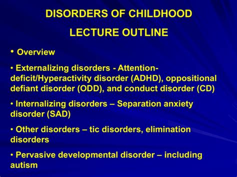 8 Disorders Of Childhood And Adolescence