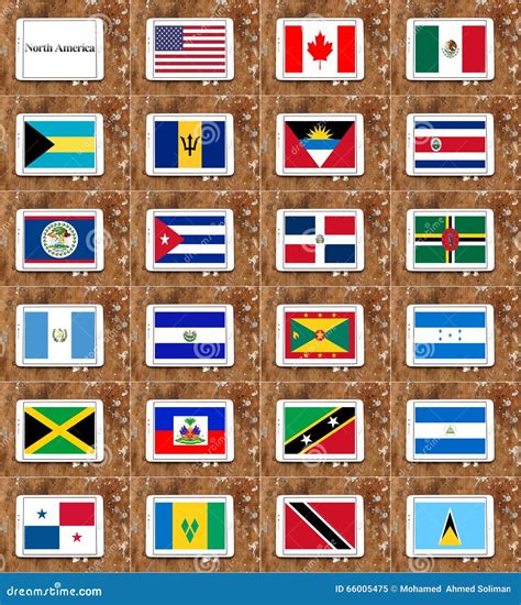 Flags Of North America Stock Illustration Illustration Of Cuba 66005475