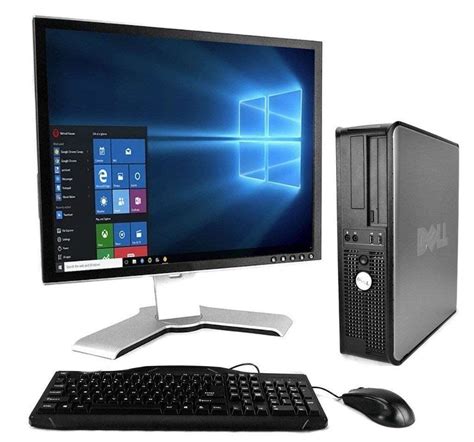 Dell Optiplex 780 Desktop Computer System And 19 Lcd Monitor Keyboard