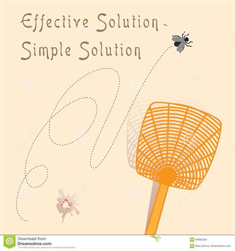 Effective Solution Simple Solution Stock Vector