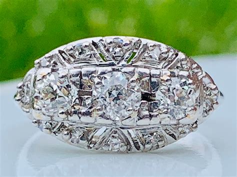 Art Deco Engagement Ring 1920s Antique Diamond Engagement Ring 10