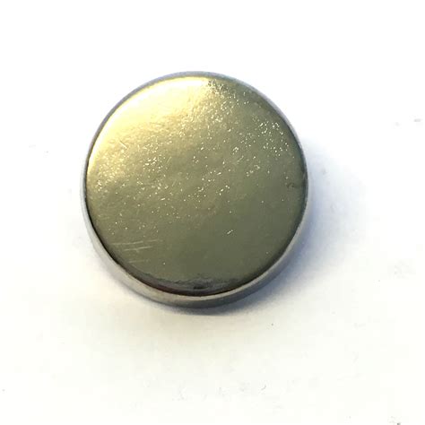 23mm Chunky Plain Silver Metal Buttons The Button Shed