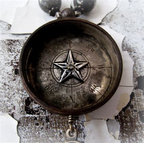 A Stella Maris Antique Compass Necklace Etsy