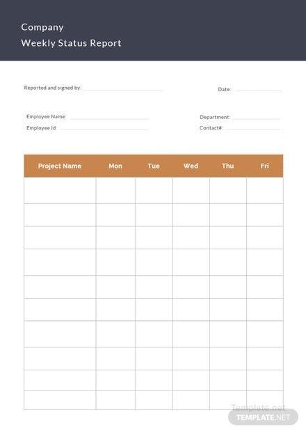 Free Team Weekly Status Report Template Download 154 Reports In Word