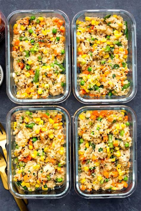 So, chicken fried rice instant pot was a no brainer. Instant Pot Chicken Fried Rice Meal Prep Bowls - The Girl ...