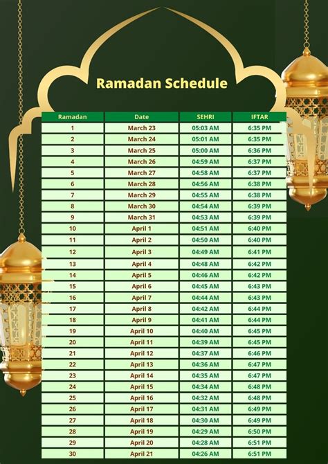 Ramadan Calendar 2023 Get The Iftar Time Time Table Schedule