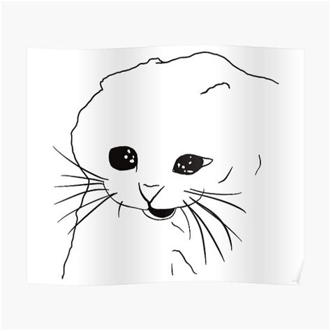 Screaming Crying Cat Meme Poster By Maddysarts Redbubble