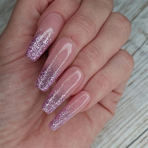 Light Pink Sparkly Nails