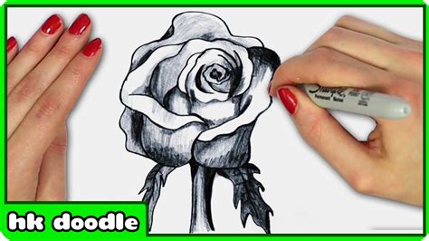 How To Draw A Realistic Rose In 3d Step By Step Drawing Tutorial By
