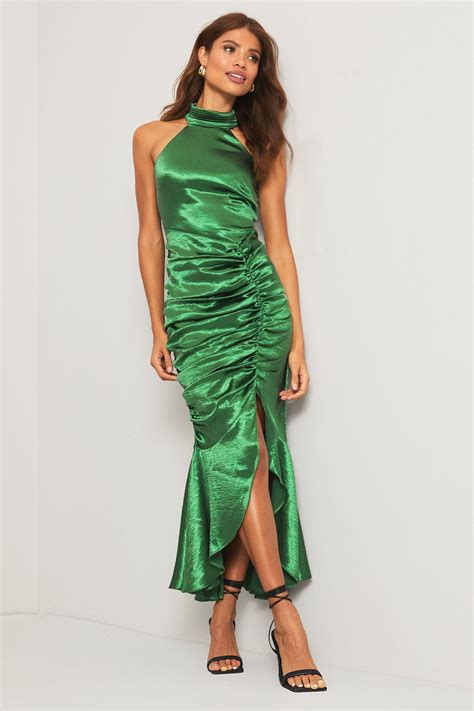 Buy Lipsy Ruched Halter Midi Dress From Next Ireland