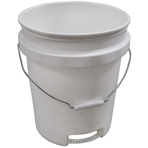5 Gallon Bucket White W Handle Encore 107677