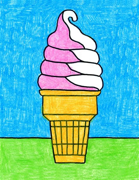 Draw An Ice Cream Cone Art Projects For Kids Bloglovin