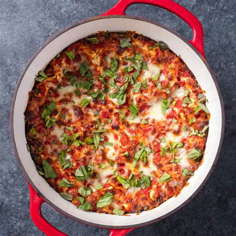 Dutch Oven Cheese And Tomato Lasagna Americas Test Kitchen Recipe