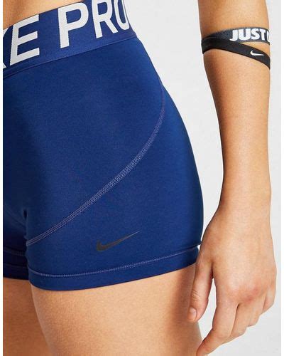 Nike Synthetic Pro Training 3 Shorts In Bluewhite Blue Lyst