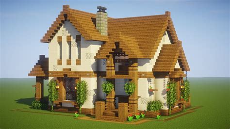 Minecraft Big Cottage House Mansion Tutorial How To Make A