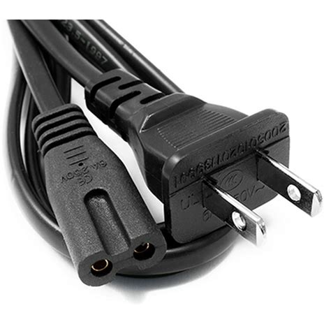 5 Foot Ac Power Cord 2 Two Prong Extension Cable For Xbox Playstation 2