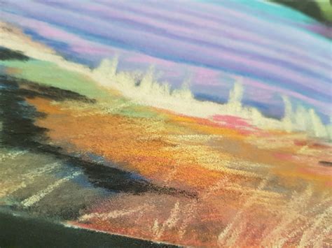 Original Pastel Painting Lavender Fields Landscape Soft Pastel Etsy