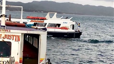 Dalawang Ferry Boat Magkasunod Na Dumaong Sa Port Of Caticlan Galing Cagban Port Sa Boracay