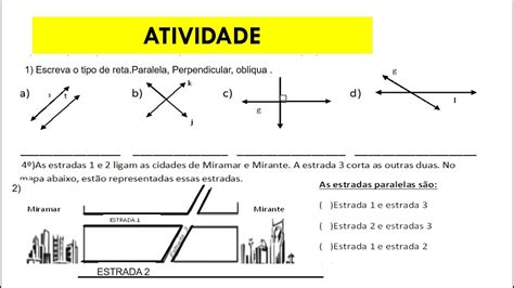 Exercícios Retas Paralelas E Concorrentes 5o Ano Com Gabarito