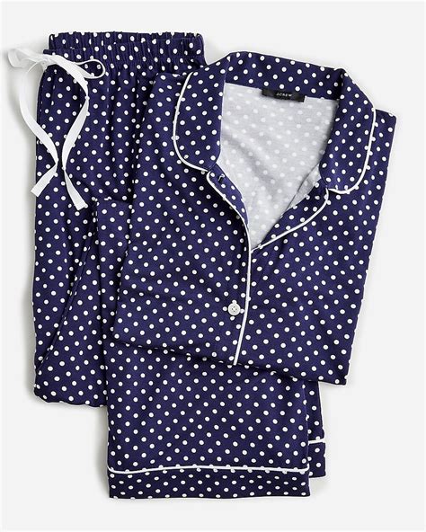 Jcrew Eco Dreamiest Long Sleeve Pajama Set In Dot For Women
