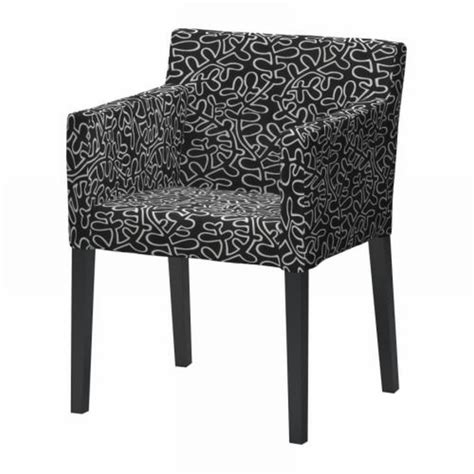 Dining chair underframes & seat shells. IKEA NILS Chair w Armrests SLIPCOVER Cover ESLOV Black White