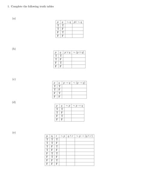 42 Truth Tables Worksheet Answers Worksheet Information