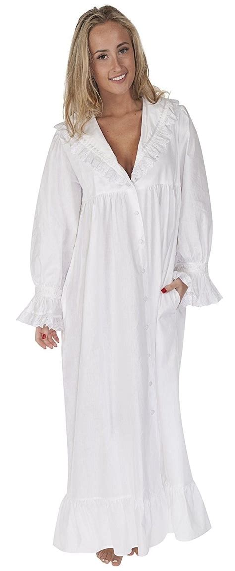 amelia 100 cotton victorian nightgown with pockets 7 sizes white ce128f3eqxh night gown