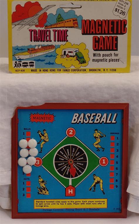 Vintage 6x 6 Handheld Baseball Game With All Pieces