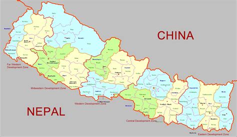 detailed political map of nepal ezilon maps mapdome gambaran