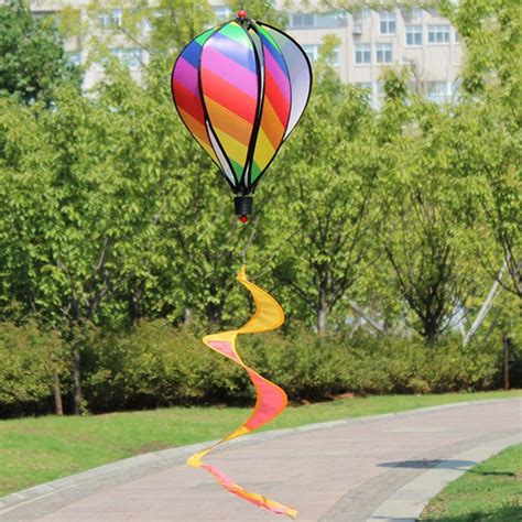 Hot Air Balloon Toy Windmill Spinner Garden Lawn Yard Ornament Outdoor