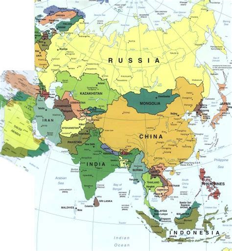 Toopopz mappa del mondo da grattare mup! Cartina Geografica Politica Asia | onzemolen