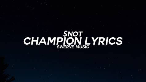 Not Champion Lyrics Lyric Video Youtube
