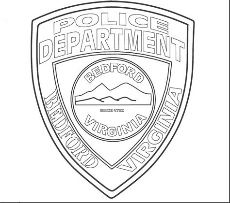 Badge coloring pages for kids online. Police Badge Coloring Page at GetColorings.com | Free ...