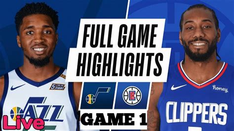 Jazz Vs Clippers Game 1 Live Full Extended Highlights Youtube