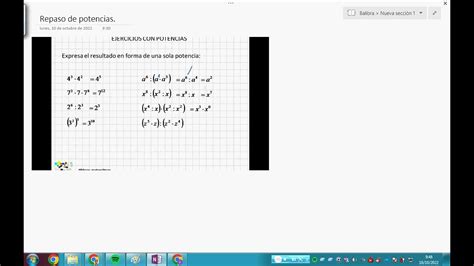 Repaso De Multiplicaciones Y Divisiones De Potencias Con La Misma Base