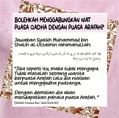 Niat puasa qadha ramadhan page for you to see. BOLEHKAH MENGGABUNGKAN NIAT PUASA QADHA