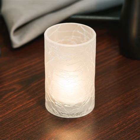 Sterno 80278 Frost Crackle One Piece Glass Liquid Candle Holder