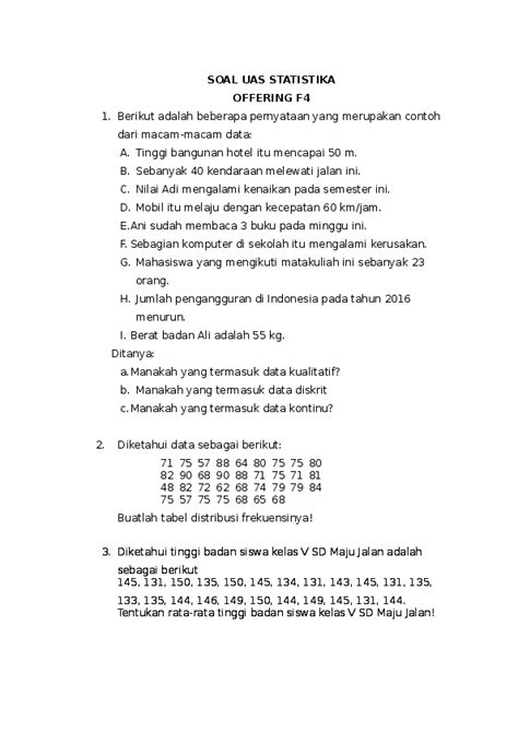 Pdf | on jul 25, 2017, prana gio published distribusi sampling (dilengkapi dengan ilustrasi dalam r + contoh tabel 1.1 merupakan distribusi populasi. Contoh Soal Distribusi Frekuensi Dan Jawabannya Terbaru 2019