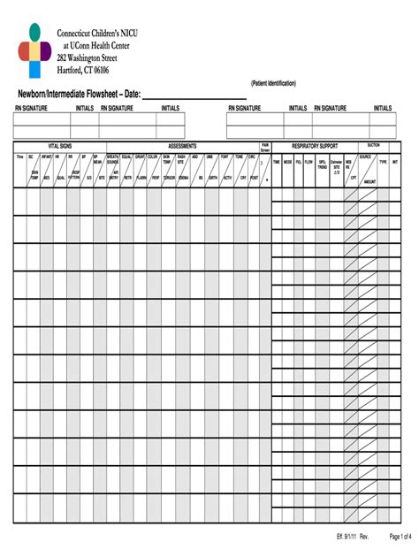 Nicu Report Sheet Printable Printable Templates