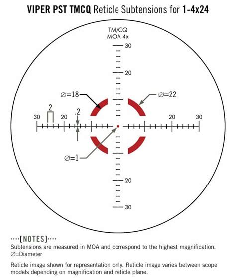 Pst 14st A Vortex Optics Viper Pst 1 4x24 Riflescope With Tmcq Reticle