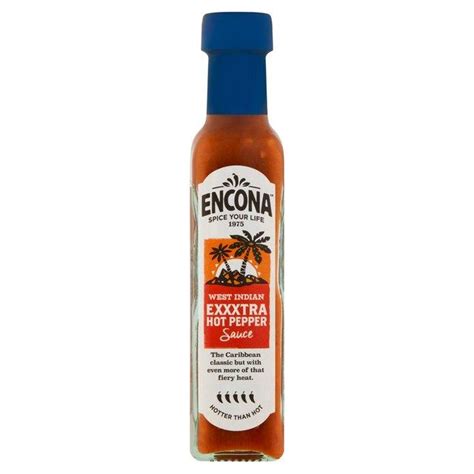 Encona West Indian Exxxtra Hot Pepper Sauce 142ml Condiments