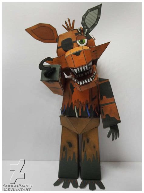 Five Nights At Freddys 2 Old Foxy Papercraft By Adogopaper On Deviantart