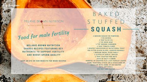 Food For Male Fertility Baked Stuffed Squash Examen