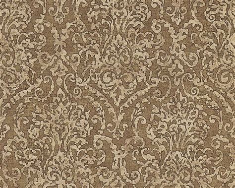 Sample Baroque Scroll Wallpaper In Beige And Brown Design By Bd Wall