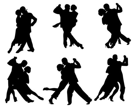 Romantic Dance Silhouette Vector Collection 17613064 Vector Art At