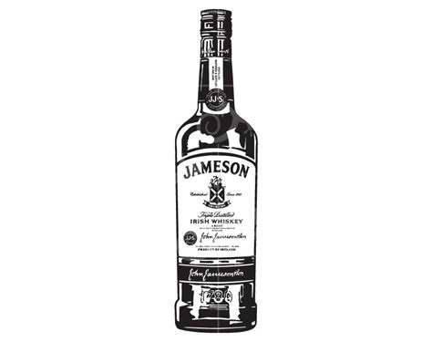 Jameson Whiskey Bottle Alcohol SVG Cut File